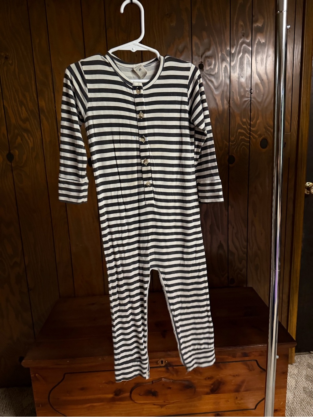 Kate Quinn Black and White Striped Kids One-Piece